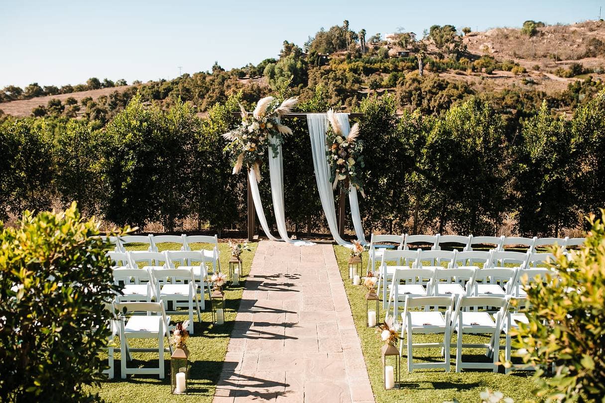 Wedding florals in Phoenix styled for an outdoor evening reception