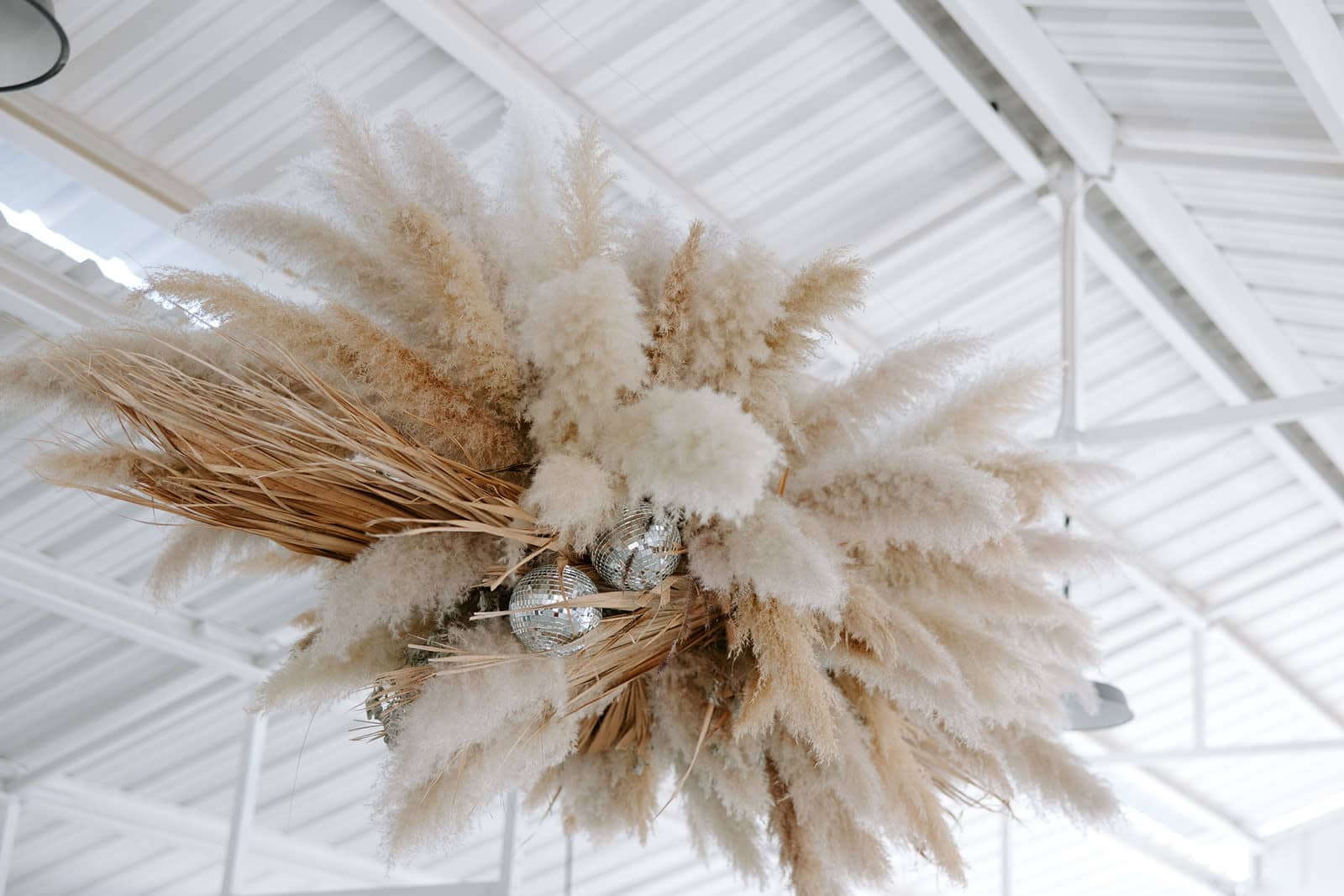 Floral wedding installation at a Utah event venue