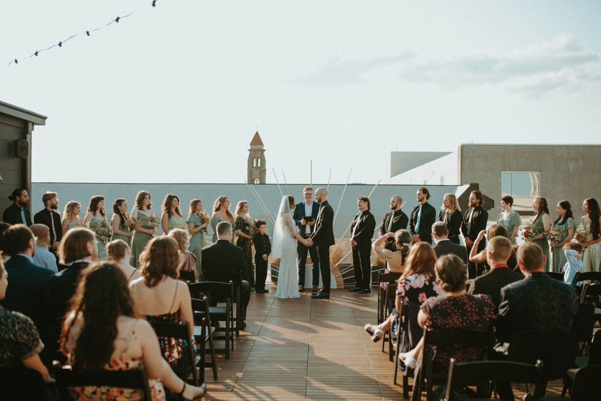Waterfront wedding setup arranged by a Norfolk Virginia wedding planner