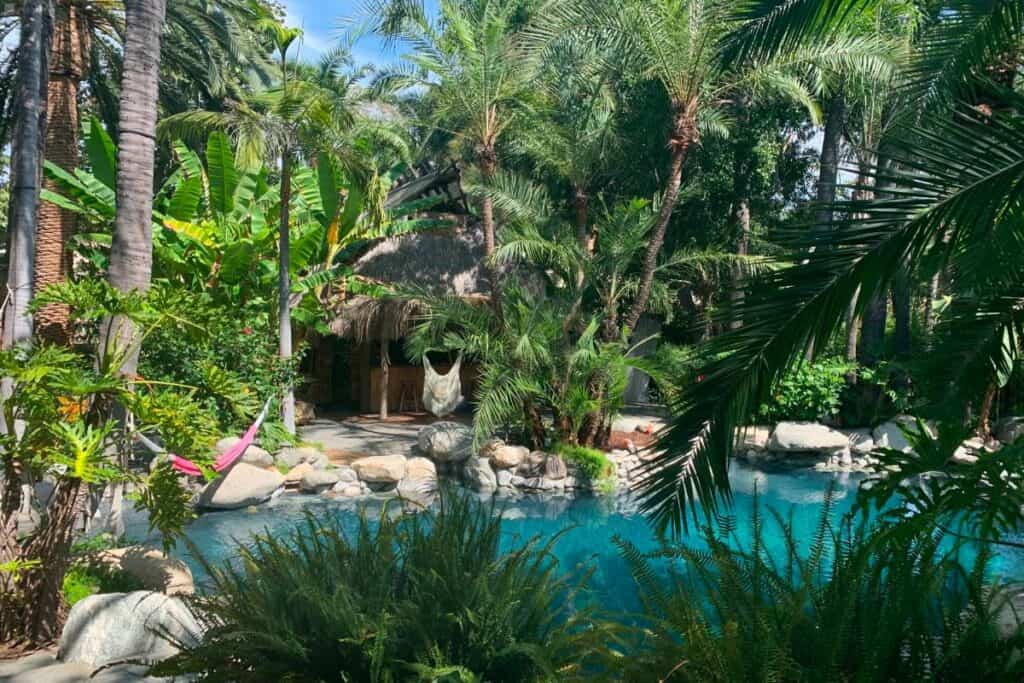 tropical blue lagoon pool