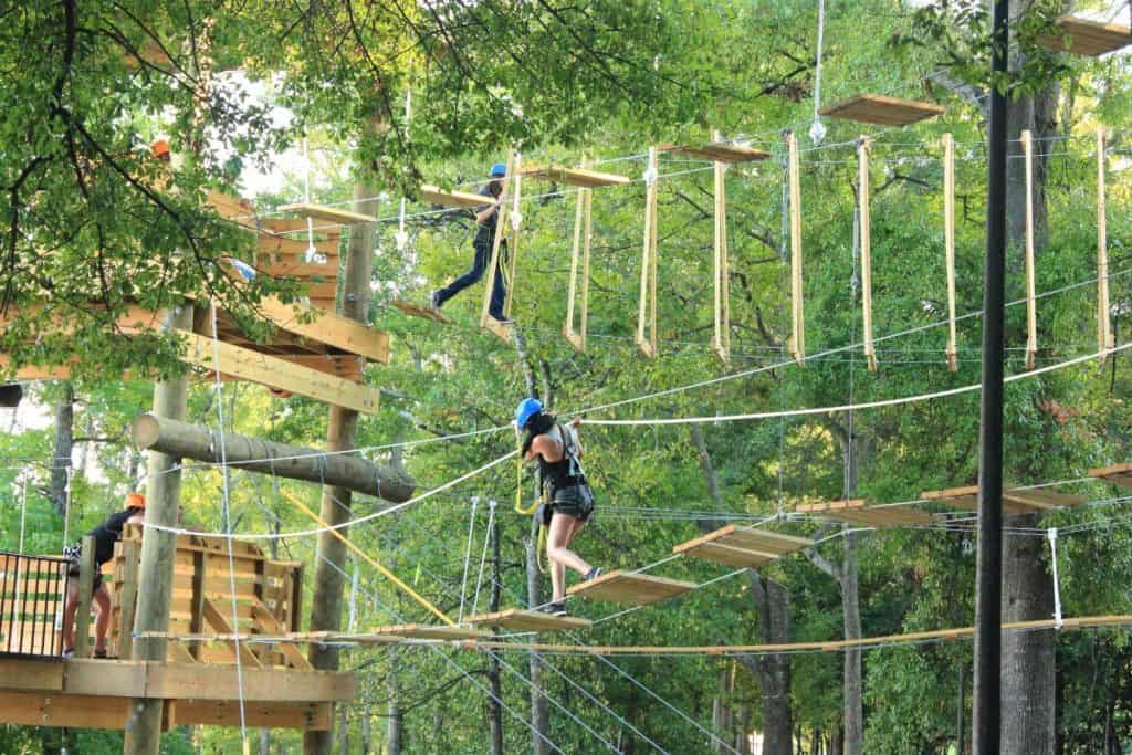 team outing ziplining