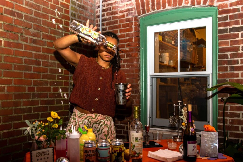 mixologist creating a cocktail