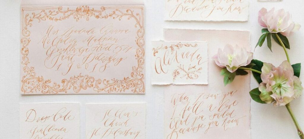 stationery cards with some flowers