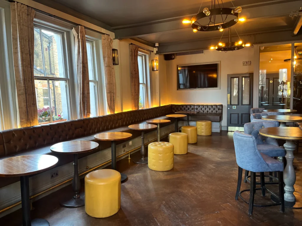 Private event venue with old-school saloon styling in Marylebone, London