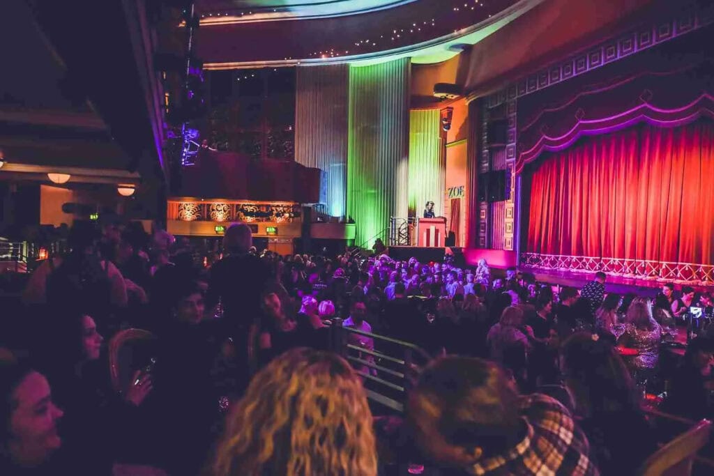 Art deco former Odeon cinema now a drag cabaret showbar in Blackpool