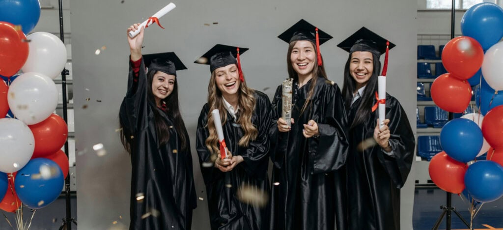 graduates having there photo taken