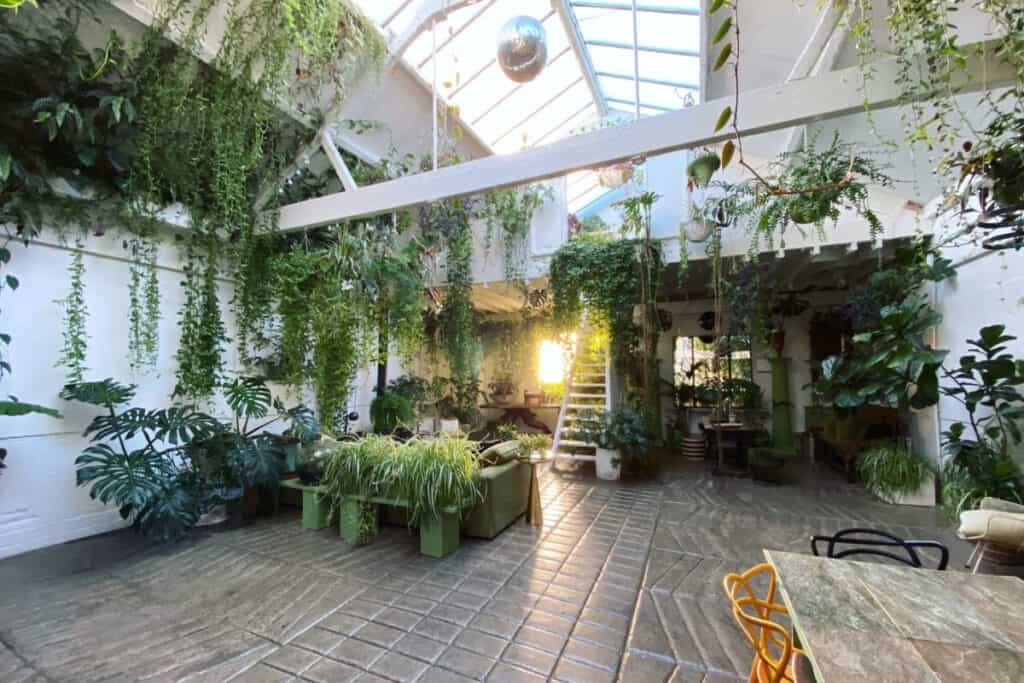 Plant filled Victorian stable in old Tram Depot