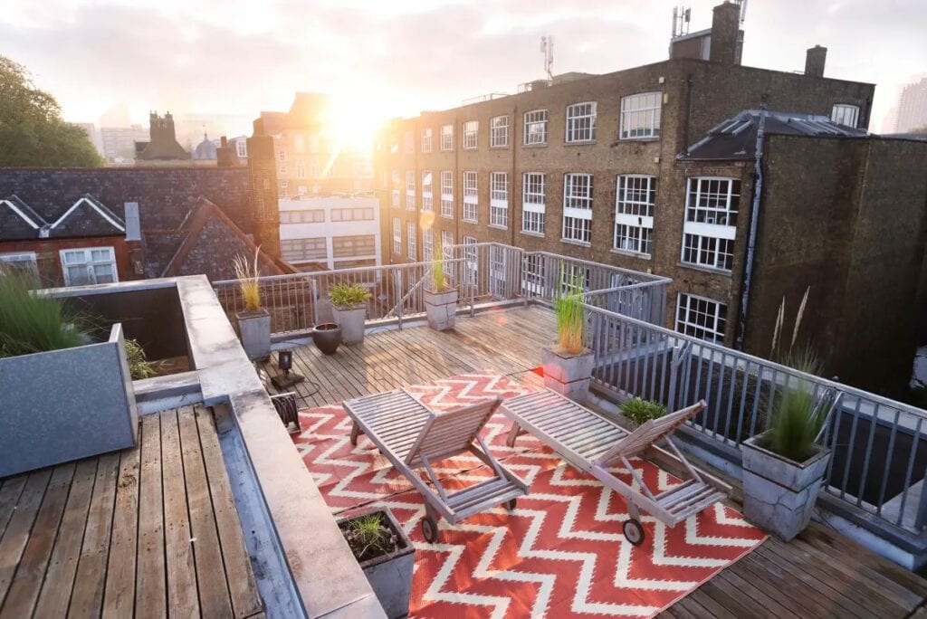 london townhouse rooftop