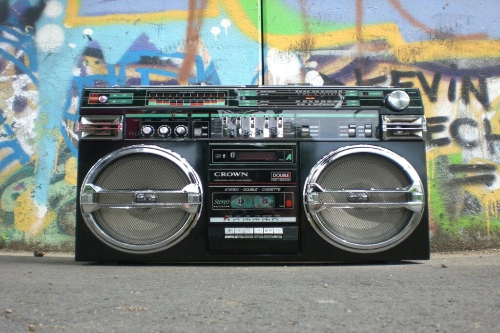 old school boombox