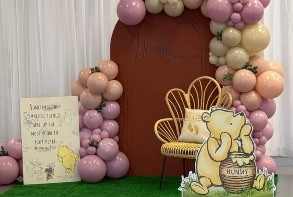 winnie the pooh gender reveal party display