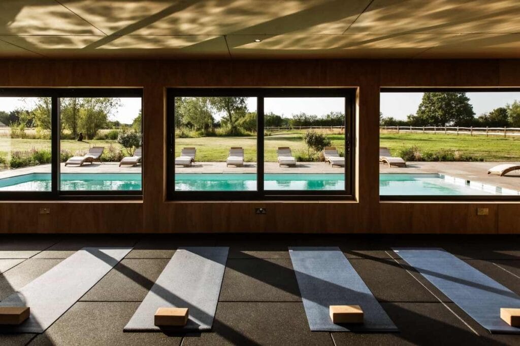 yoga retreat outdoor pool